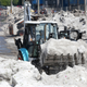 A truck carries ice as it cleans the street after a heavy storm of rain and hail which affected some areas of the city in Guadalajara, Mexico